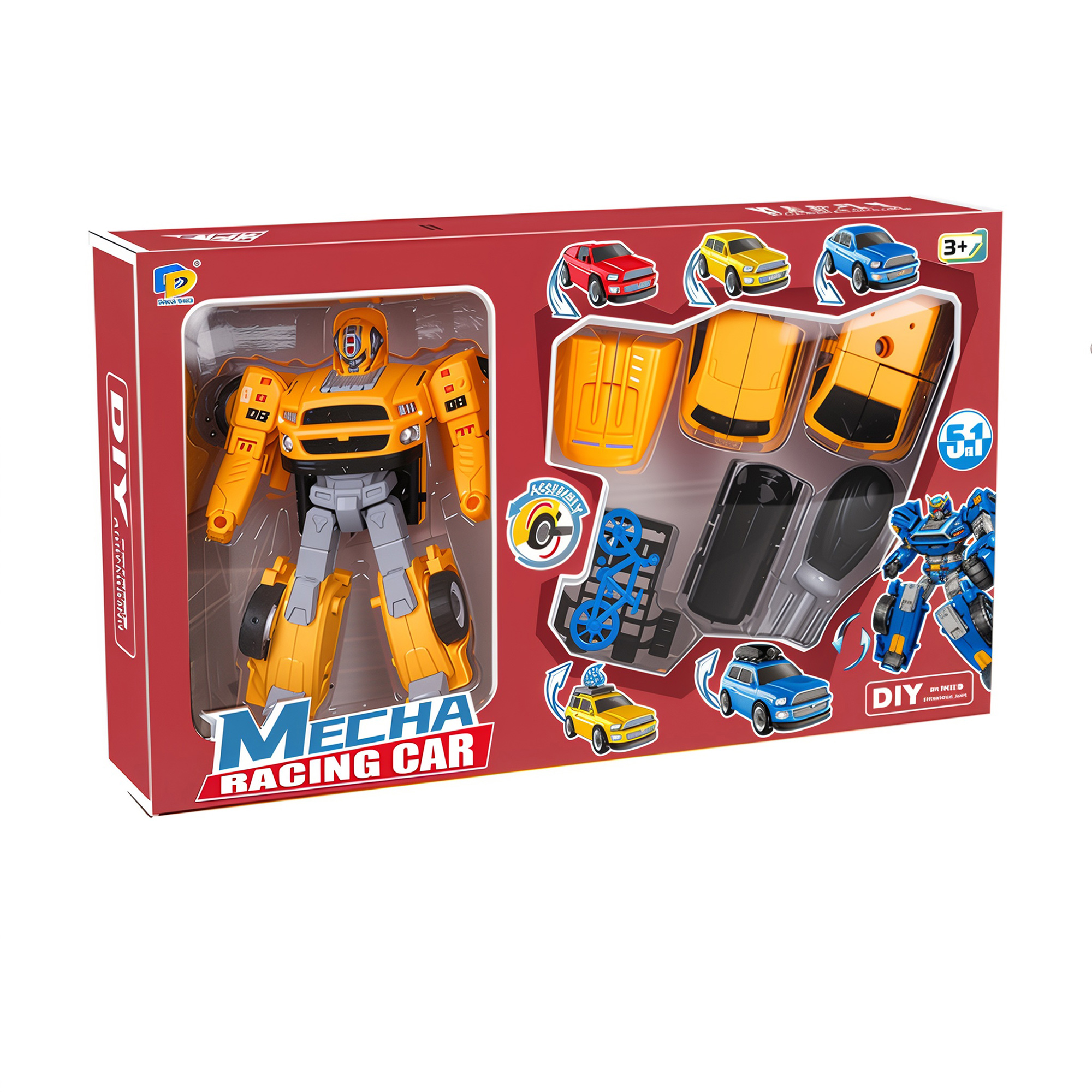 Машинка робот-трансформер DADE TOYS таксі (D622-H350B)
